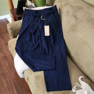 NWT Scotch & Soda Dark Blue Pants with Belt-Size L/32